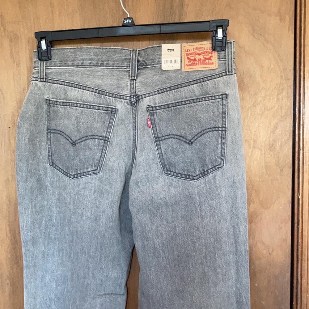 Levi’s low pro gray midrise straight leg jean splatter detail cotton size 30 - Picture 8 of 17